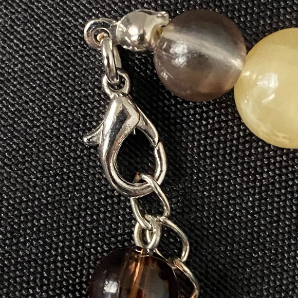 Funky Chunky 20” Necklace Faceted Marbled Beads (Blue/White) Translucent… - Picture 5 of 5